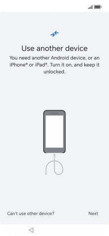 Press Can't use other device?.