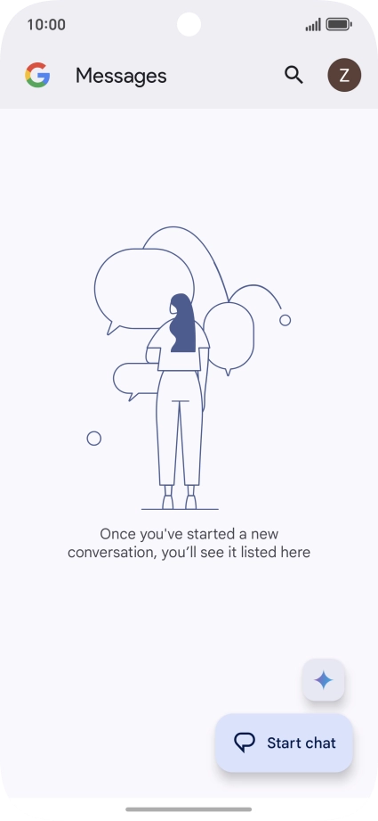 Press the profile icon.