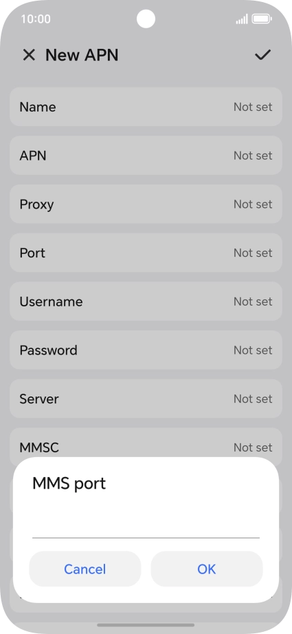Key in 8799 and press OK.