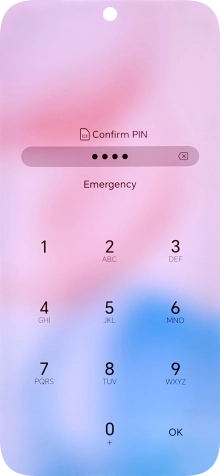 Key in the new PIN again and press OK.