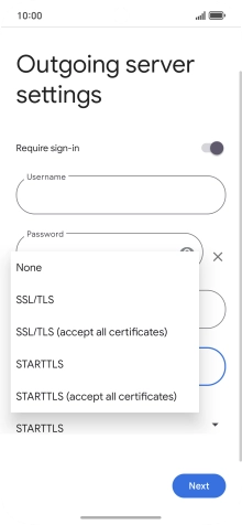 Press SSL/TLS.