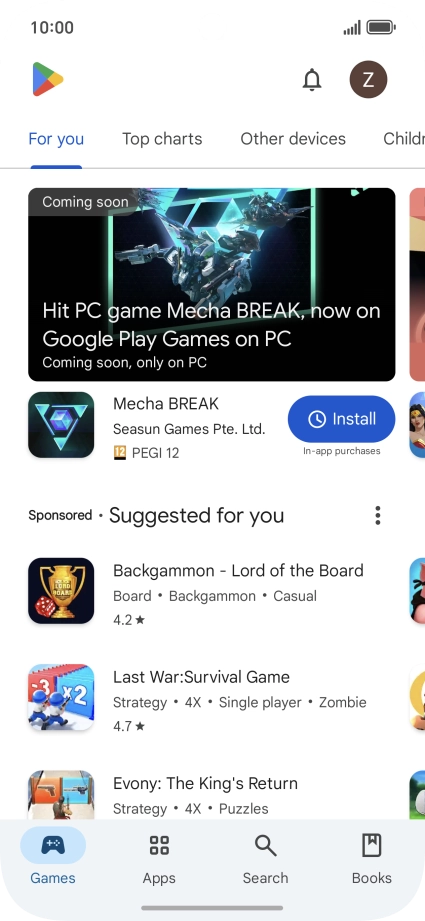 Press Search.