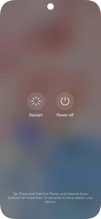 Press Power off.