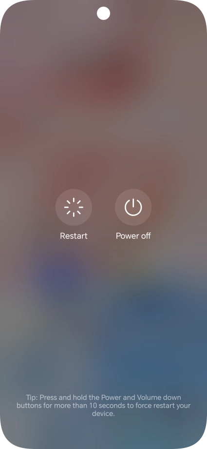 Press Power off.