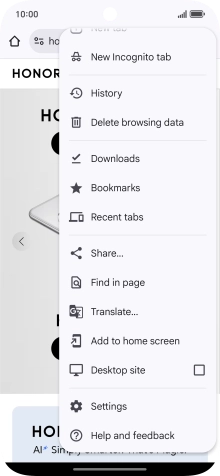Press Settings.