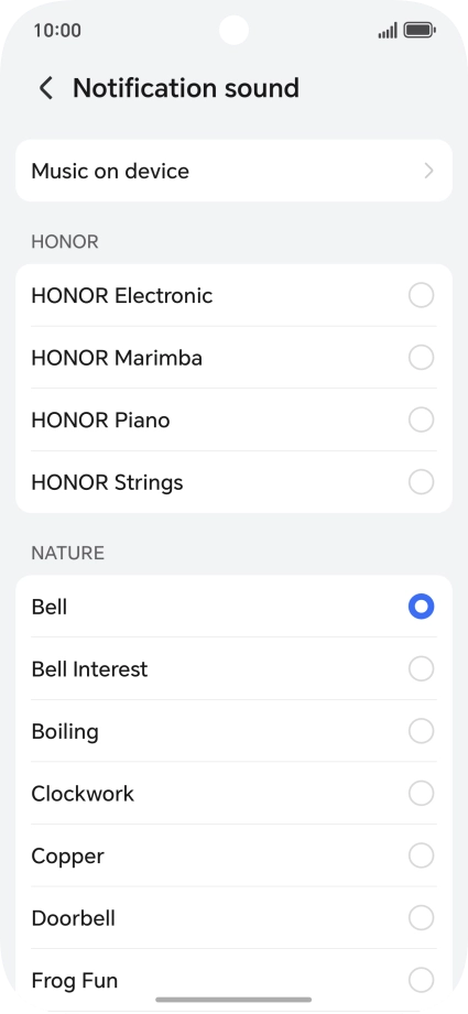 Press the required message tones to hear them.