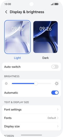 Press Dark.