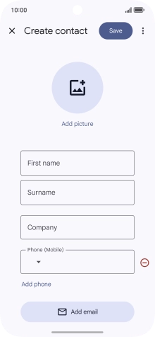 Press First name and key in the required first name.