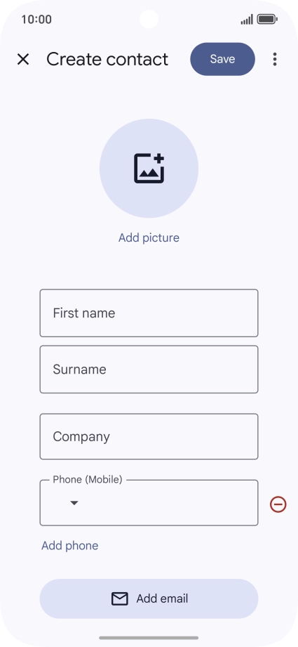 Press First name and key in the required first name.
