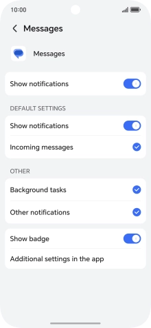 Press the indicator next to 