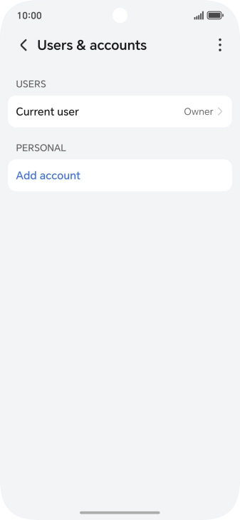 Press Add account.