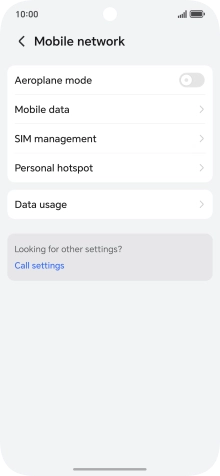Press Data usage.