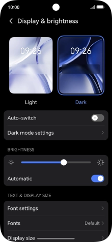 Press the indicator next to 