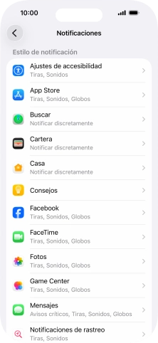Pulsa la aplicación deseada.