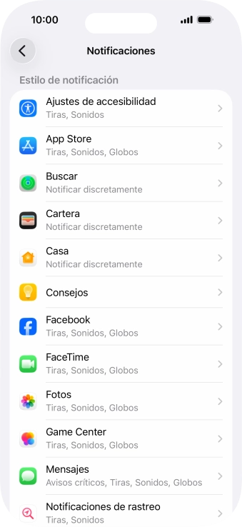 Pulsa la aplicación deseada.