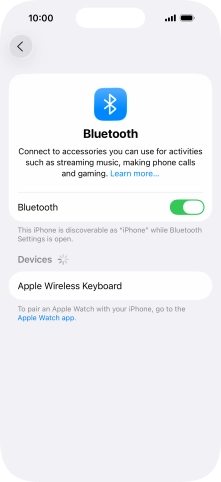 Press the required Bluetooth device and follow the instructions on the screen to pair the device with your phone.