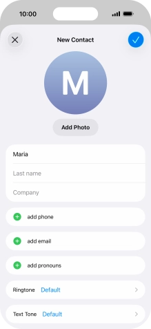 Press Last name and key in the last name.