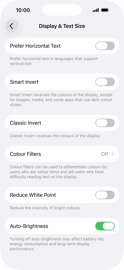 Press the indicator next to 