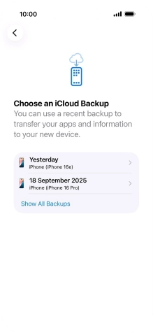 Press the required backup and your phone restores the content of the selected backup. Subsequently, follow the instructions on the screen to set up your phone and prepare it for use.