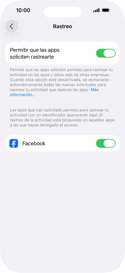 Pulsa el indicador junto a 