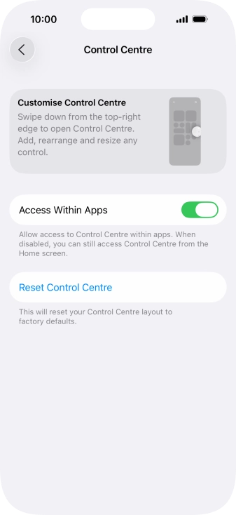 Press the indicator next to 