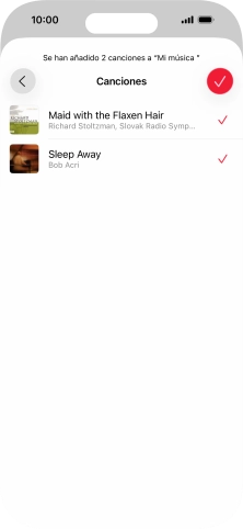 Pulsa el icono de aceptar.