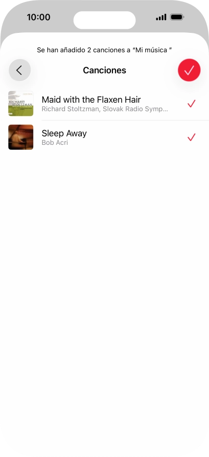 Pulsa el icono de aceptar.