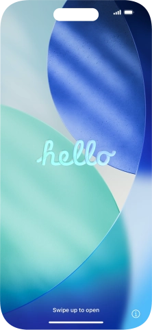 Desliza el dedo hacia arriba desde la parte inferior de la pantalla.