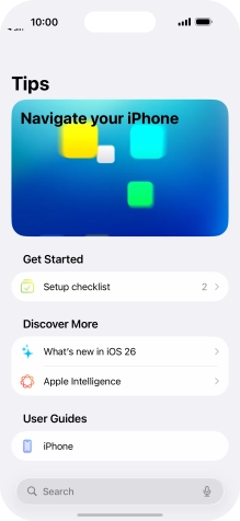 Slide your finger upwards starting from the bottom of the screen to return to the home screen.