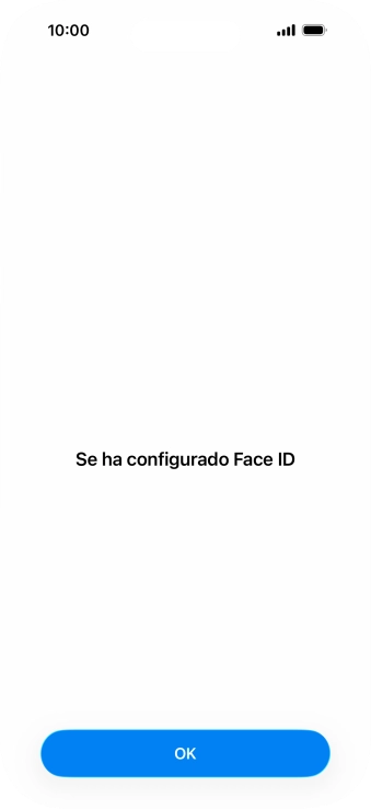 Pulsa OK. Si no has añadido anteriormente un código de seguridad, tendrás que introducir un código de libre elección dos veces consecutivas.