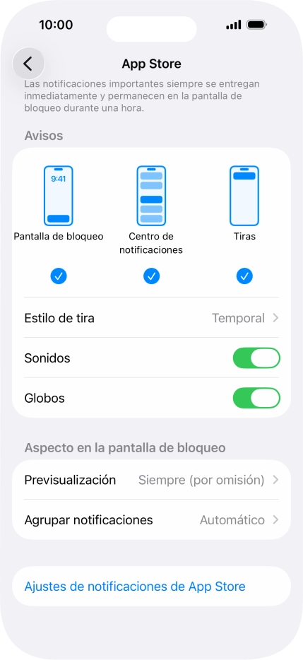Pulsa Agrupar notificaciones.