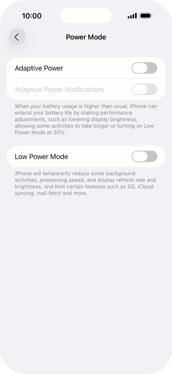 Press the indicator next to 