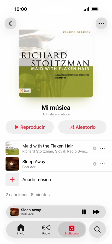 Pulsa el título de la canción.