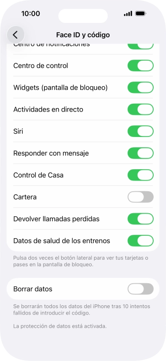 Pulsa el indicador junto a 