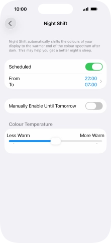 Press the indicator next to 
