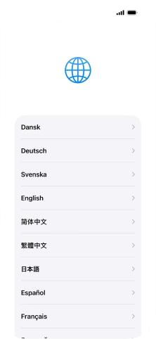 Pulsa el idioma deseado.