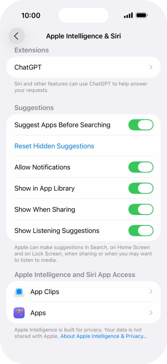 Press the required app.