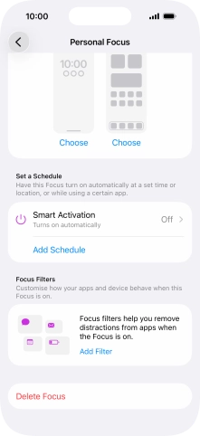 Press the required screen type and follow the instructions on the screen to select the required settings.
