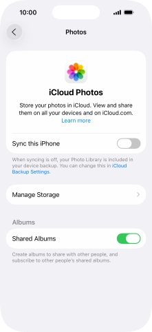 Press the indicator next to 