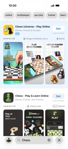 Press the required app.