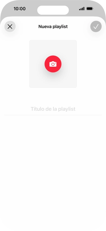 Pulsa en el campo de escritura e introduce el nombre de la lista de reproducción.