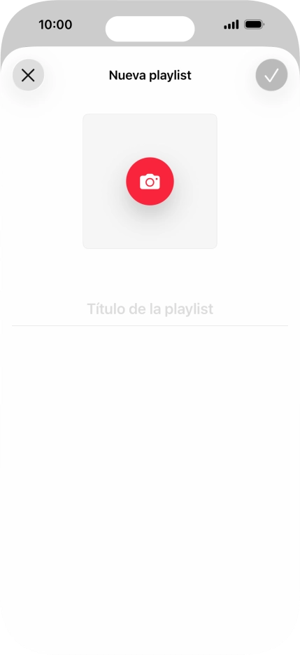 Pulsa en el campo de escritura e introduce el nombre de la lista de reproducción.