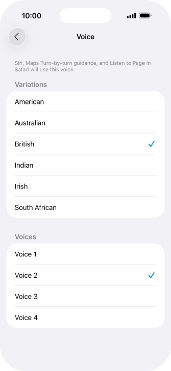 Press the required accent.