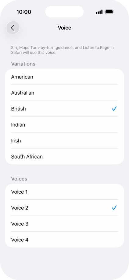 Press the required accent.