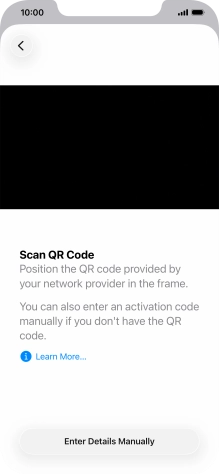 Place the QR code you've received inside the phone camera frame to scan the code.