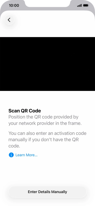 Place the QR code you've received inside the phone camera frame to scan the code.