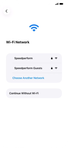 Press the required Wi-Fi network.