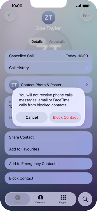 Press Block Contact.