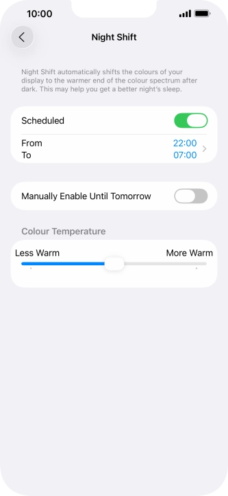 Press the indicator next to 