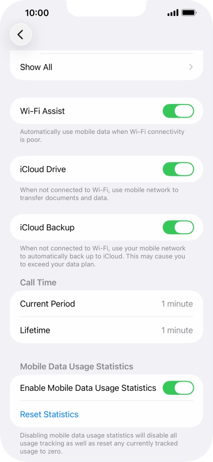 Press the indicator next to 